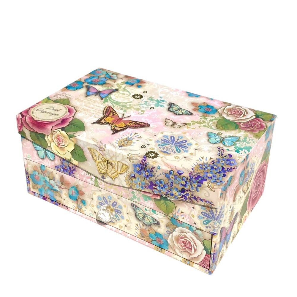 Punch Studio Butterfly Garden Desk Jewelry *Organizer with Drawer (63820-D)